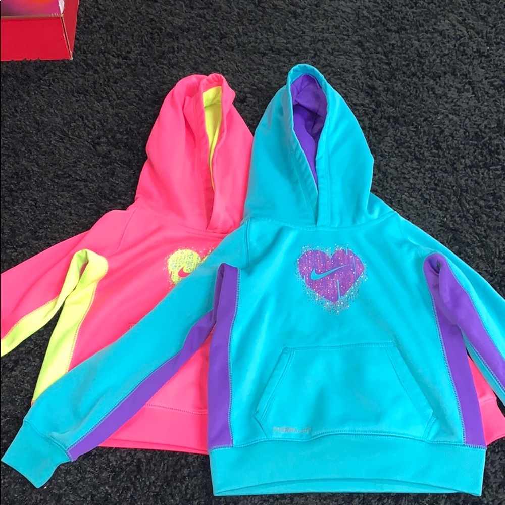 2 girls Nike Sweatshirts